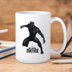 Marvel Black Panther Pose Premium Sublime Ceramic Coffee Mug White