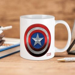 Marvel Captain America Grunge Premium Sublime Ceramic Coffee Mug White