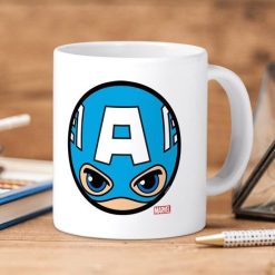 Marvel Captain America Icon Premium Sublime Ceramic Coffee Mug White