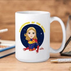 Marvel Captain Marvel Protector Of The Skies Premium Sublime Ceramic Coffee Mug White