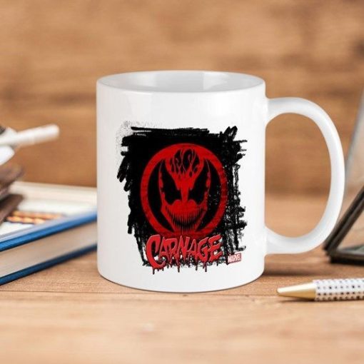 Marvel Carnage Chalk Premium Sublime Ceramic Coffee Mug White