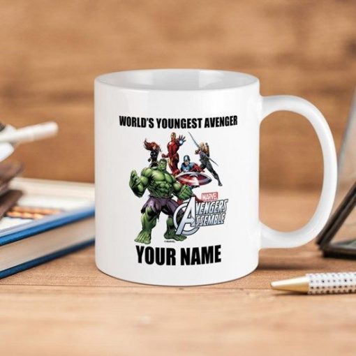 Marvel Comics Avengers Assemble World’s Youngest Avengers Premium Sublime Ceramic Coffee Mug White