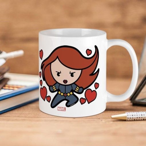 Marvel Comics Avengers Black Widow Premium Sublime Ceramic Coffee Mug White