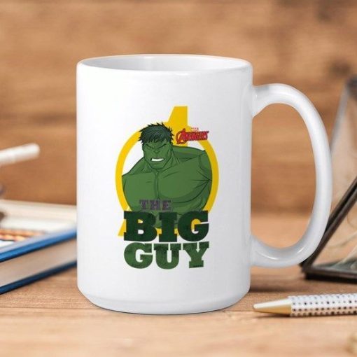 Marvel Comics Avengers Hulk The Big Guy Premium Sublime Ceramic Coffee Mug White