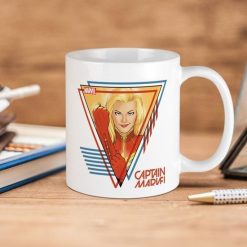 Marvel Comics Captain Marvel Triangle Premium Sublime Ceramic Coffee Mug White