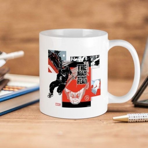 Marvel Comics Daredevil Circle Premium Sublime Ceramic Coffee Mug White