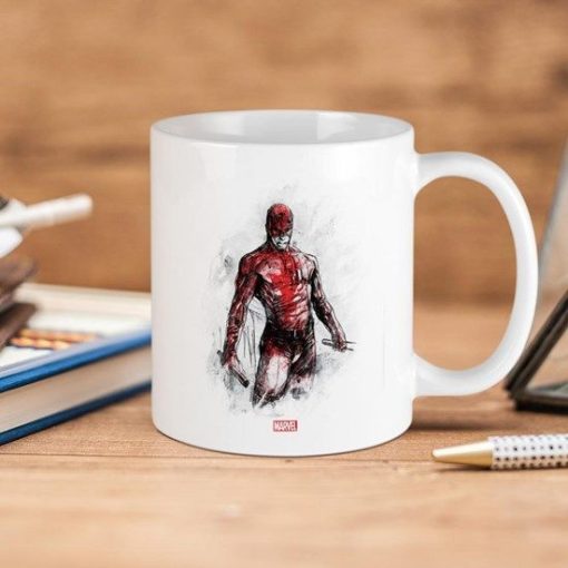 Marvel Comics Daredevil Sketch Premium Sublime Ceramic Coffee Mug White