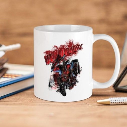 Marvel Comics Deadpool Premium Sublime Ceramic Coffee Mug White