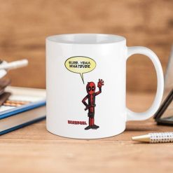 Marvel Comics Deedpooh Sure Yeah Whatever Premium Sublime Ceramic Coffee Mug White