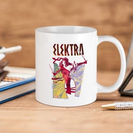 Marvel Comics Elektra Premium Sublime Ceramic Coffee Mug White