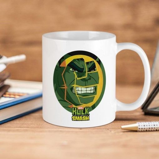 Marvel Comics Hulk Smash Premium Sublime Ceramic Coffee Mug White