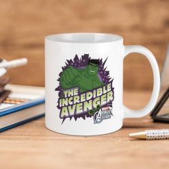 Marvel Comics Hulk The Incredible Avenger Premium Sublime Ceramic Coffee Mug White