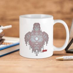 Marvel Comics Iron Man Circuit Premium Sublime Ceramic Coffee Mug White