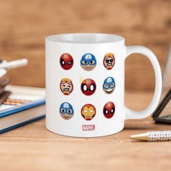 Marvel Comics Marvel Faces Emoji Premium Sublime Ceramic Coffee Mug White