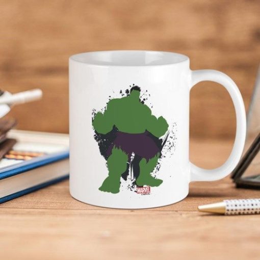 Marvel Comics Minimalist Hulk Premium Sublime Ceramic Coffee Mug White