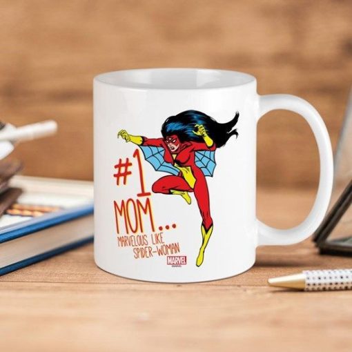 Marvel Comics Mom Like Spider Woman Premium Sublime Ceramic Coffee Mug White