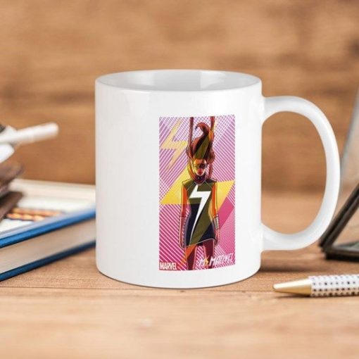 Marvel Comics Ms Marvel Standing Premium Sublime Ceramic Coffee Mug White