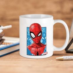 Marvel Comics Spider Man Face Premium Sublime Ceramic Coffee Mug White