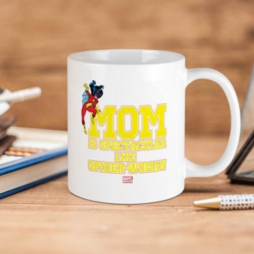 Marvel Comics Spider Woman Mother’s Day Mom Is Spectacular Like Spider Woman Premium Sublime Ceramic Coffee Mug White