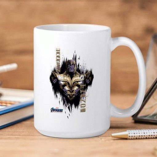 Marvel Comics Thanos Avengers Assemble Premium Sublime Ceramic Coffee Mug White