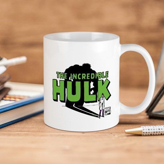 Marvel Comics The Incredible Hulk Shadow Premium Sublime Ceramic Coffee Mug White