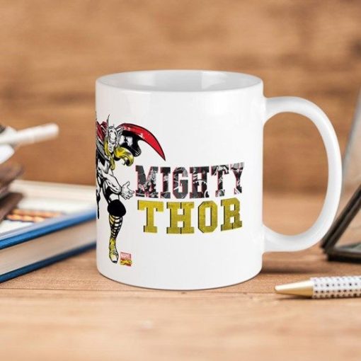 Marvel Comics Thor Color Splash Mighty Thor Premium Sublime Ceramic Coffee Mug White