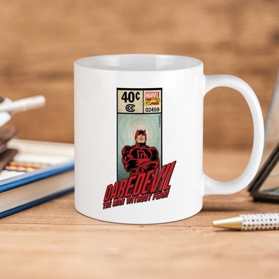 Marvel Daredevil Masthead The Man Without Fear Premium Sublime Ceramic Coffee Mug White