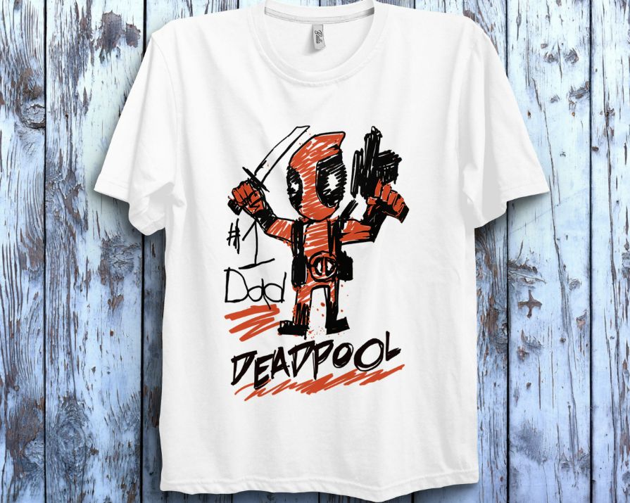 Marvel Deadpool 1 Dad Deadpool Sketch T-Shirt