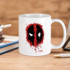 Marvel Deadpool Splatter Mask Premium Sublime Ceramic Coffee Mug White