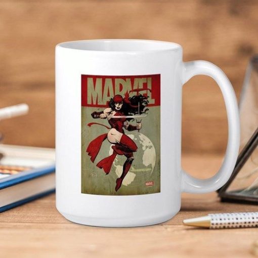 Marvel Elektra Marvel Vintage Premium Sublime Ceramic Coffee Mug White