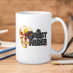 Marvel Ghost Rider Logo Premium Sublime Ceramic Coffee Mug White