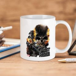 Marvel Ghost Rider Skull Premium Sublime Ceramic Coffee Mug White