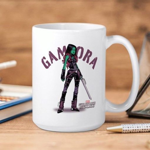 Marvel Gotg Comic Gamora Guardians Of The Galaxy Premium Sublime Ceramic Coffee Mug White