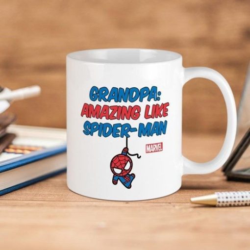 Marvel Grandpa Amazing Like Spider Man Premium Sublime Ceramic Coffee Mug White