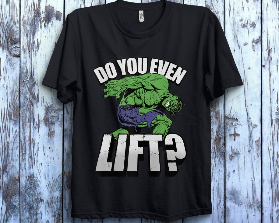 Marvel Hulk Do You Even Lift Retro Portrait Unisex Gift T-Shirt
