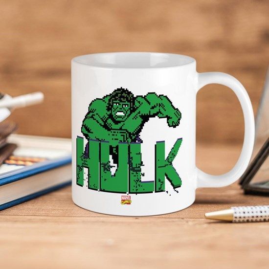 Marvel Hulk Pixel Premium Sublime Ceramic Coffee Mug White