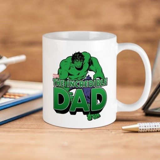 Marvel Hulk The Incredible Dad Premium Sublime Ceramic Coffee Mug White