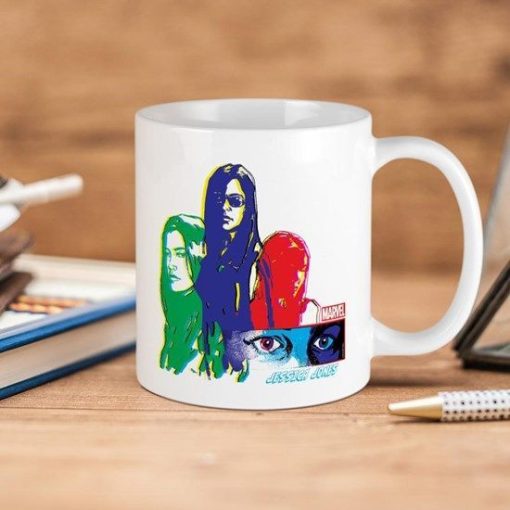 Marvel Jessica Jones Colorful Premium Sublime Ceramic Coffee Mug White