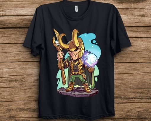 Marvel Loki Chibi Thor Iron Man Avengers T-Shirt