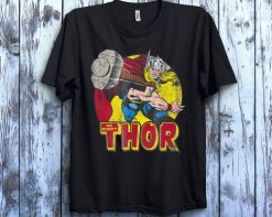 Marvel Mighty Thor Hammer Throw Vintage Thor Love and Thunder Unisex Gift T-Shirt