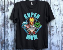 Marvel Mothers Day Kawaii Team Super Mom Graphic T-Shirt