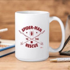 Marvel Rescue Emblem Spider Man To The Rescue Premium Sublime Ceramic Coffee Mug White