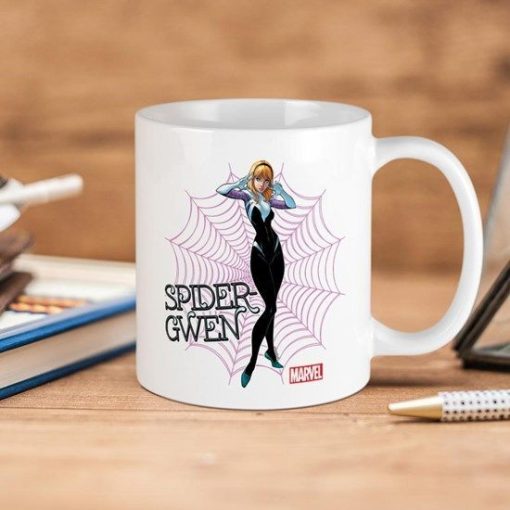 Marvel Spider Gwen Unmasked Premium Sublime Ceramic Coffee Mug White