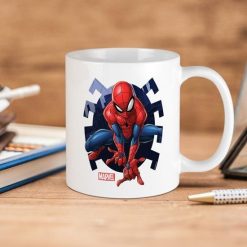 Marvel Spider Man Black Mask Premium Sublime Ceramic Coffee Mug White