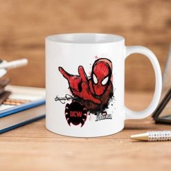 Marvel Spider Man Monogram Premium Sublime Ceramic Coffee Mug White