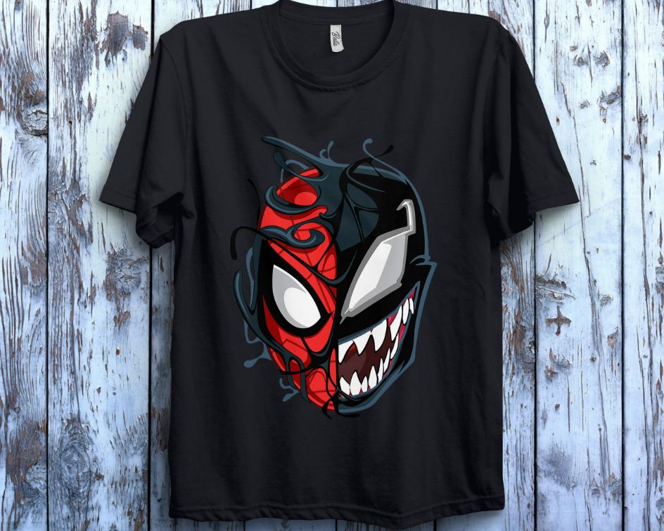 Marvel Spider-Man Maximum Venom Spider-Man Big Face Unisex Gift T-Shirt