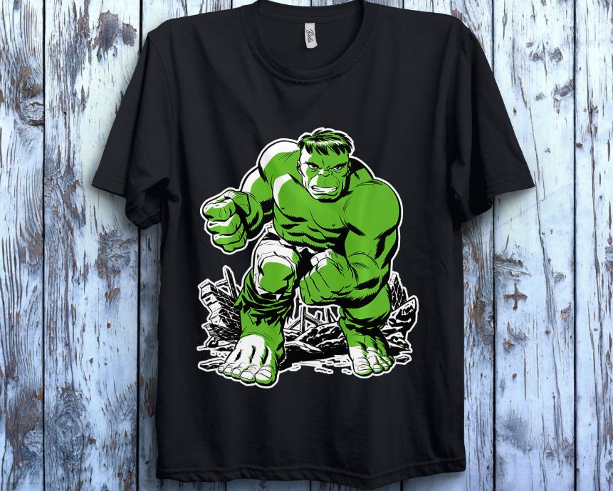 Marvel The Incredible Hulk Retro Comic Art Gift Unisex Gift T-Shirt