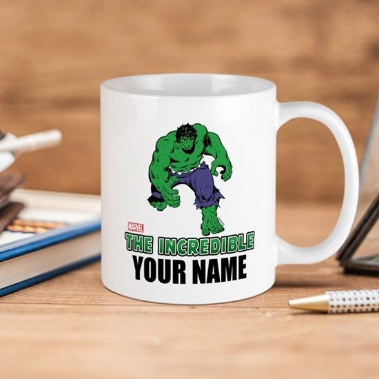 Marvel The Incredible Personalized Hulk Premium Sublime Ceramic Coffee Mug White
