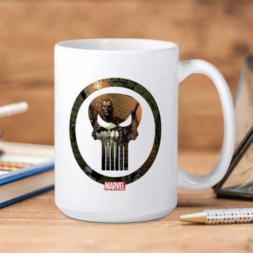 Marvel The Punisher Premium Sublime Ceramic Coffee Mug White