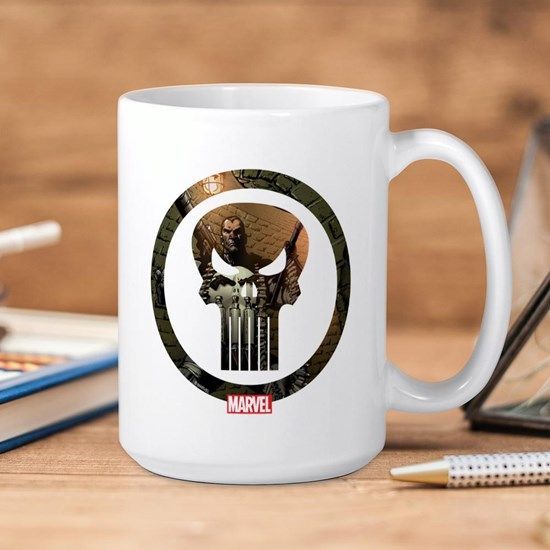 Marvel The Punisher Premium Sublime Ceramic Coffee Mug White